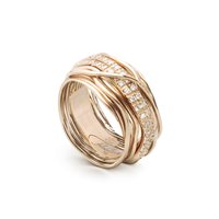 Anello Rubinia Donna Classic Collection Filo Della Vita in Oro giallo Diamante